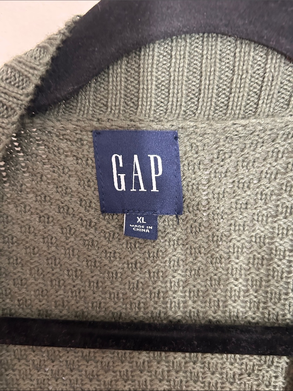 GAP Dark Green 100% Natural Fiber Long Cardigan Sweater size XL NWT - Picture 2 of 5